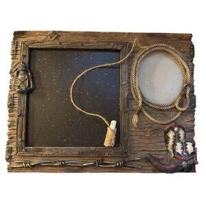 Western Theme Cowboy Photo Frame Chalkboard Picture